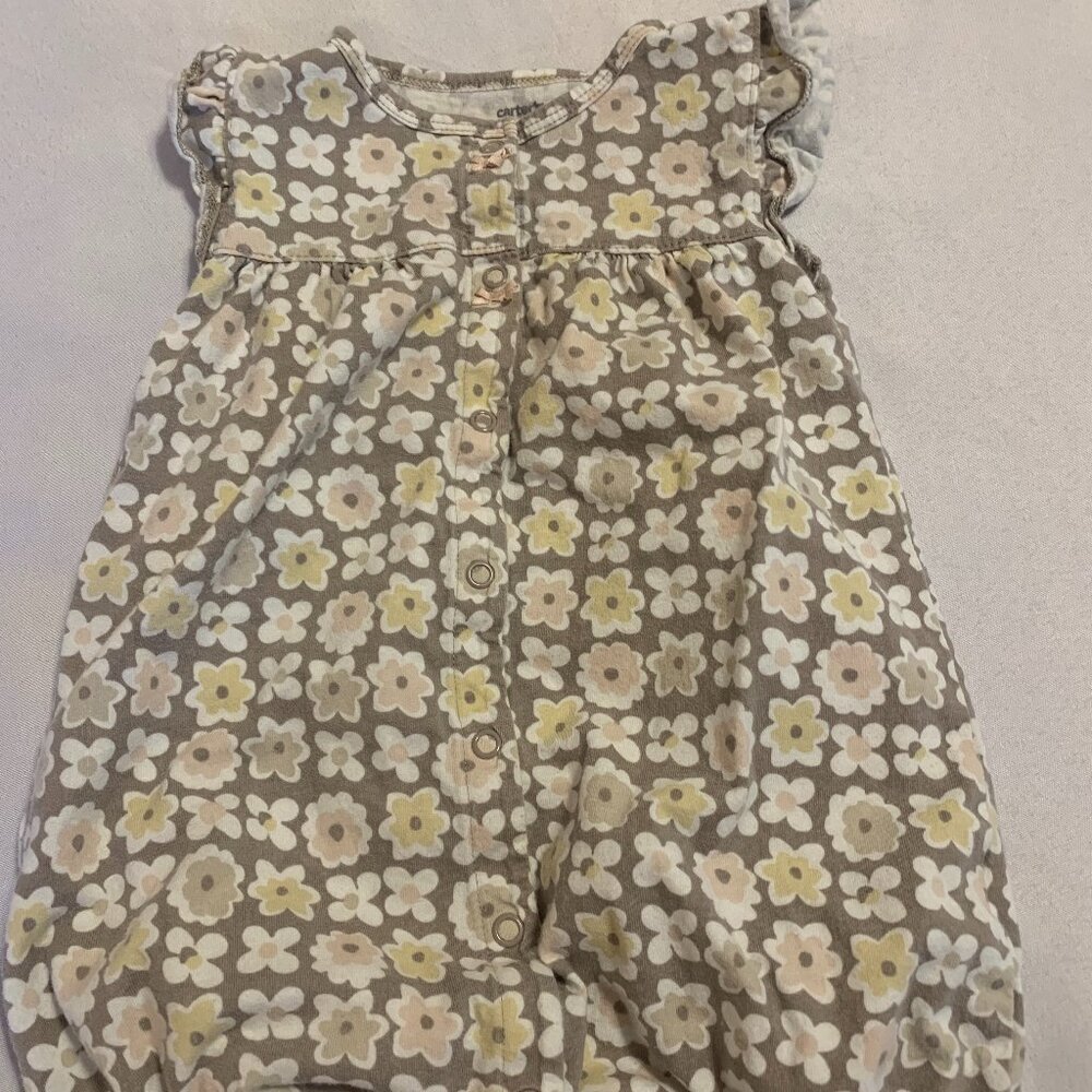 Carters Floral 24 Months bubble outfit